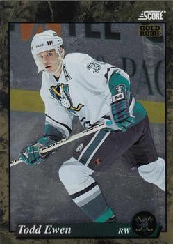 #565 Todd Ewen - Anaheim Mighty Ducks - 1993-94 Score - Gold Rush Hockey