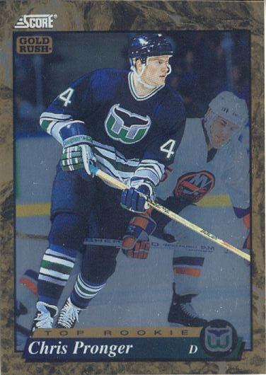 #586 Chris Pronger - Hartford Whalers - 1993-94 Score - Gold Rush Hockey