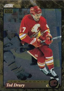 #608 Ted Drury - Calgary Flames - 1993-94 Score - Gold Rush Hockey