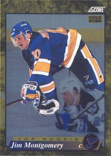 #621 Jim Montgomery - St. Louis Blues - 1993-94 Score - Gold Rush Hockey