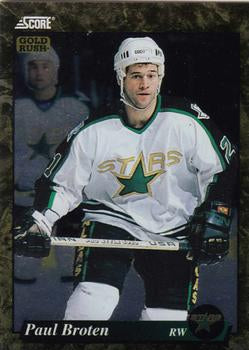 #658 Paul Broten - Dallas Stars - 1993-94 Score - Gold Rush Hockey