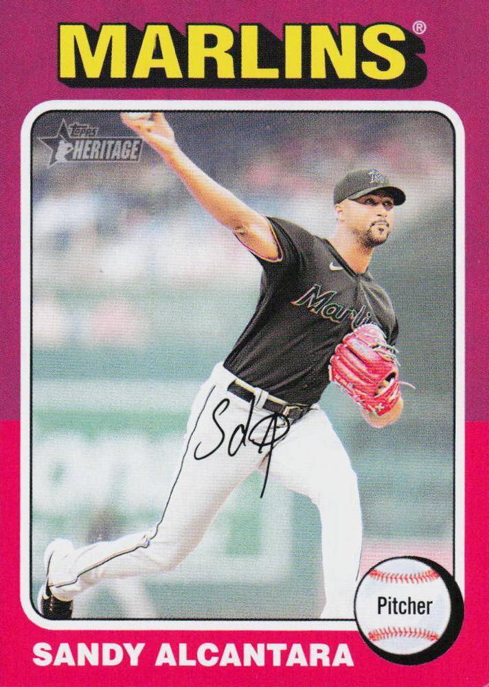 #484 Sandy Alcantara - Miami Marlins - 2024 Topps Heritage Baseball