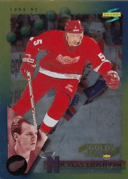 #119 Nicklas Lidstrom - Detroit Red Wings - 1994-95 Score - Gold Line Hockey