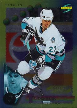 #125 Todd Elik - San Jose Sharks - 1994-95 Score - Gold Line Hockey