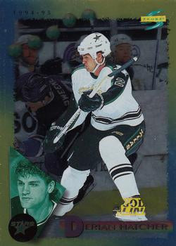 #148 Derian Hatcher - Dallas Stars - 1994-95 Score - Gold Line Hockey