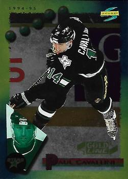 #94 Paul Cavallini - Dallas Stars - 1994-95 Score - Gold Line Hockey