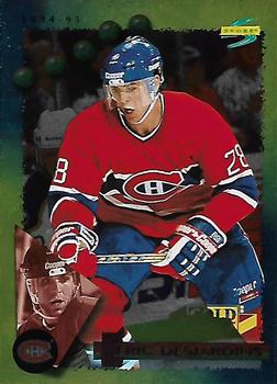 #110 Eric Desjardins - Montreal Canadiens - 1994-95 Score - Gold Line Hockey