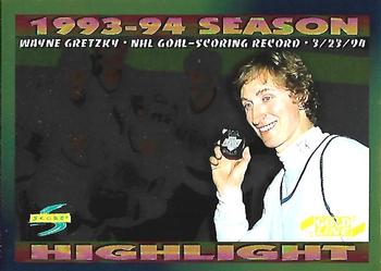 #241 Wayne Gretzky - Los Angeles Kings - 1994-95 Score - Gold Line Hockey