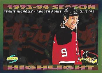 #245 Bernie Nicholls - New Jersey Devils - 1994-95 Score - Gold Line Hockey