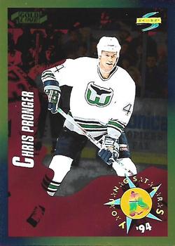#252 Chris Pronger - Hartford Whalers - 1994-95 Score - Gold Line Hockey