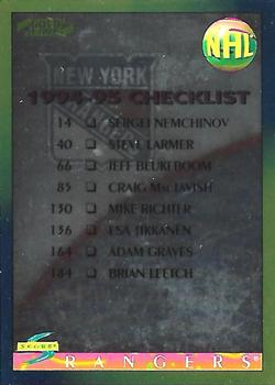 #270 Checklist - New York Rangers / Ottawa Senators - 1994-95 Score - Gold Line Hockey