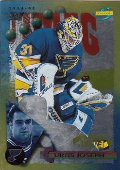 #181 Curtis Joseph - St. Louis Blues - 1994-95 Score - Gold Line Hockey