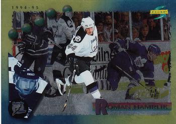 #48 Roman Hamrlik - Tampa Bay Lightning - 1994-95 Score - Gold Line Hockey