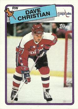 #14 Dave Christian - Washington Capitals - 1988-89 Topps Hockey
