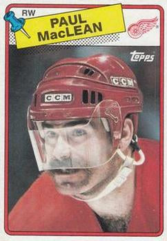 #38 Paul MacLean - Detroit Red Wings - 1988-89 Topps Hockey