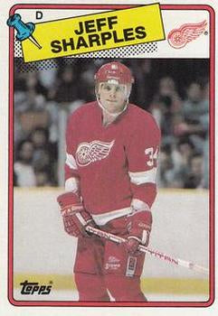 #48 Jeff Sharples - Detroit Red Wings - 1988-89 Topps Hockey