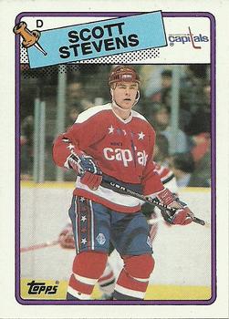 #60 Scott Stevens - Washington Capitals - 1988-89 Topps Hockey