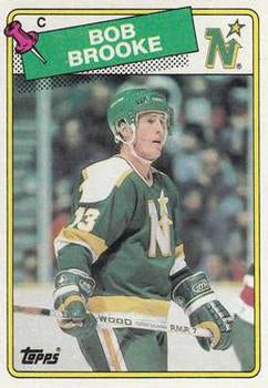 #61 Bob Brooke - Minnesota North Stars - 1988-89 Topps Hockey