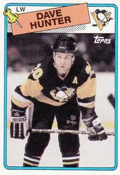 #62 Dave Hunter - Pittsburgh Penguins - 1988-89 Topps Hockey