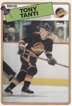 #82 Tony Tanti - Vancouver Canucks - 1988-89 Topps Hockey