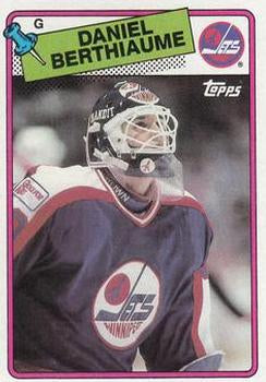 #142 Daniel Berthiaume - Winnipeg Jets - 1988-89 Topps Hockey