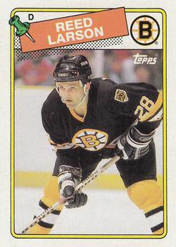 #145 Reed Larson - Boston Bruins - 1988-89 Topps Hockey