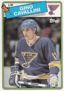#149 Gino Cavallini - St. Louis Blues - 1988-89 Topps Hockey