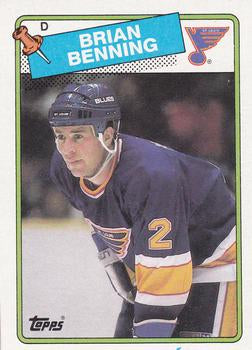 #174 Brian Benning - St. Louis Blues - 1988-89 Topps Hockey