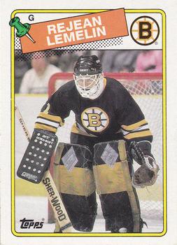 #186 Rejean Lemelin - Boston Bruins - 1988-89 Topps Hockey