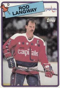 #192 Rod Langway - Washington Capitals - 1988-89 Topps Hockey