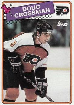 #197 Doug Crossman - Philadelphia Flyers - 1988-89 Topps Hockey