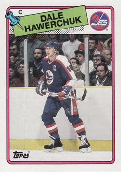 #65 Dale Hawerchuk - Winnipeg Jets - 1988-89 Topps Hockey