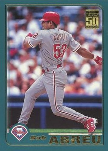 #487 Bob Abreu - Philadelphia Phillies - 2001 Topps Baseball