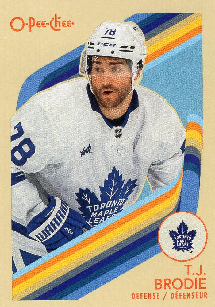 #487 T.J. Brodie - Toronto Maple Leafs - 2023-24 O-Pee-Chee - Retro Hockey