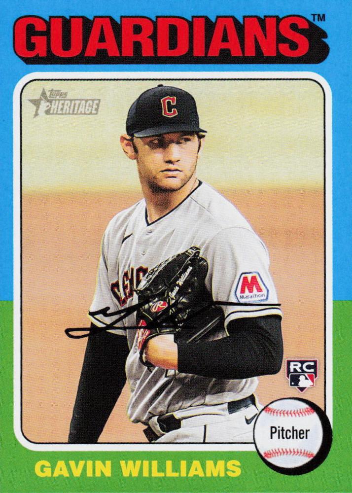 #489 Gavin Williams - Cleveland Guardians - 2024 Topps Heritage Baseball