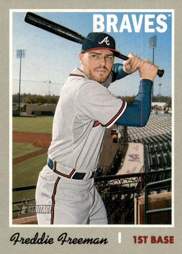 #489 Freddie Freeman - Atlanta Braves - 2019 Topps Heritage Baseball