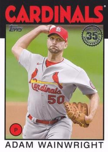 #86B-48 Adam Wainwright - St. Louis Cardinals - 2021 Topps Update - 1986 Topps Baseball 35th Anniversary Baseball