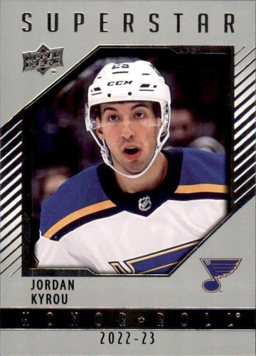 #HR-48 Jordan Kyrou - St. Louis Blues - 2022-23 Upper Deck - Honor Roll Hockey