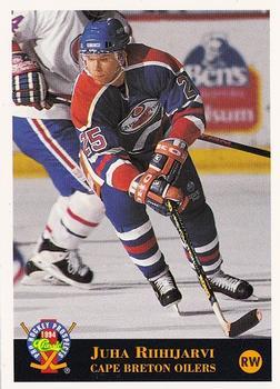 #48 Juha Riihijarvi - Cape Breton Oilers - 1994 Classic Pro Hockey Prospects Hockey