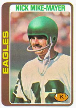 #491 Nick Mike-Mayer - Philadelphia Eagles - 1978 Topps Football