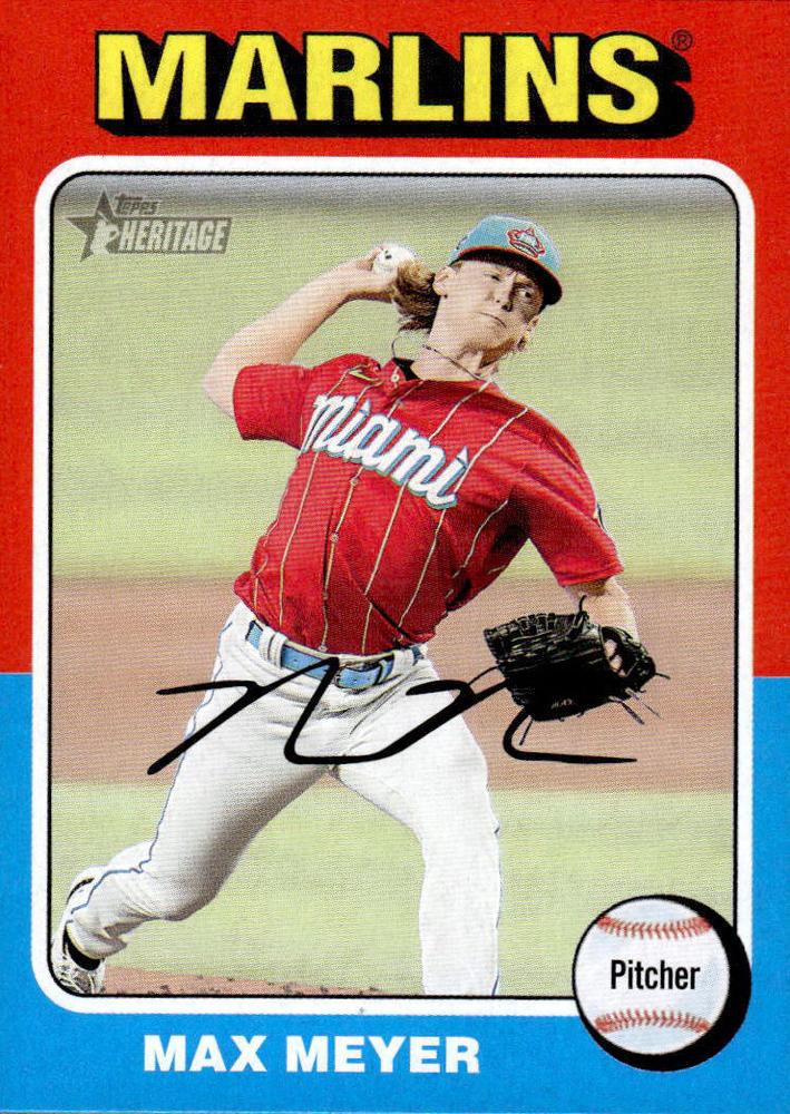 #492 Max Meyer - Miami Marlins - 2024 Topps Heritage Baseball