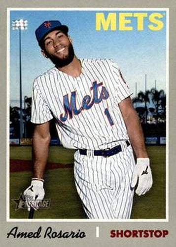 #498 Amed Rosario - New York Mets - 2019 Topps Heritage Baseball