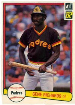 #499 Gene Richards - San Diego Padres - 1982 Donruss Baseball