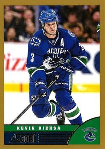 #499 Kevin Bieksa - Vancouver Canucks - 2013-14 Score - Gold Hockey