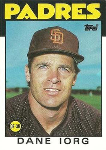 #49T Dane Iorg - San Diego Padres - 1986 Topps Traded Baseball