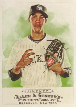 #49 Ubaldo Jimenez - Colorado Rockies - 2009 Topps Allen & Ginter Baseball