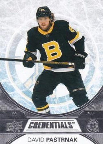 #49 David Pastrnak - Boston Bruins - 2021-22 Upper Deck Credentials Hockey