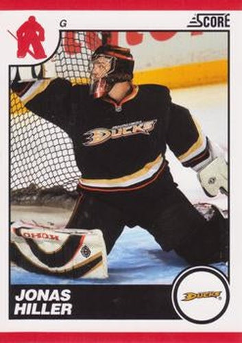 #49 Jonas Hiller - Anaheim Ducks - 2010-11 Score Hockey