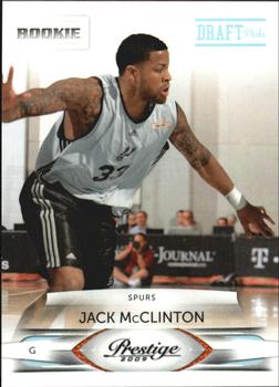 #199 Jack McClinton - San Antonio Spurs - 2009-10 Panini Prestige - Draft Picks Light Blue Basketball