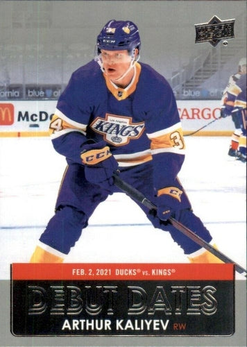 #DD-4 Arthur Kaliyev - Los Angeles Kings - 2021-22 Upper Deck - Debut Dates Hockey